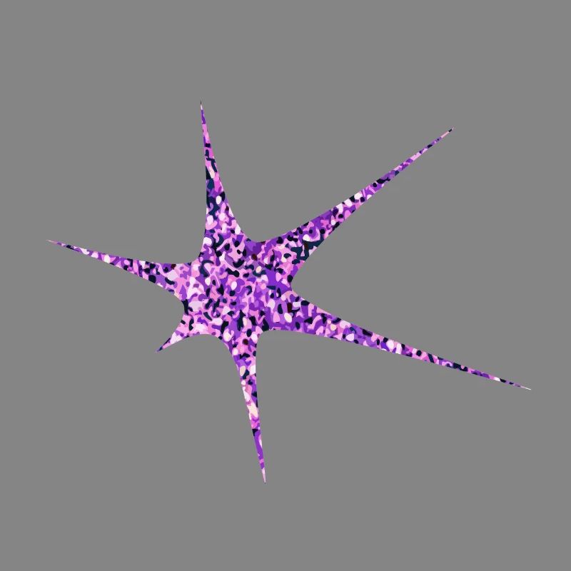 Purple Glitter Starburst Sparkle