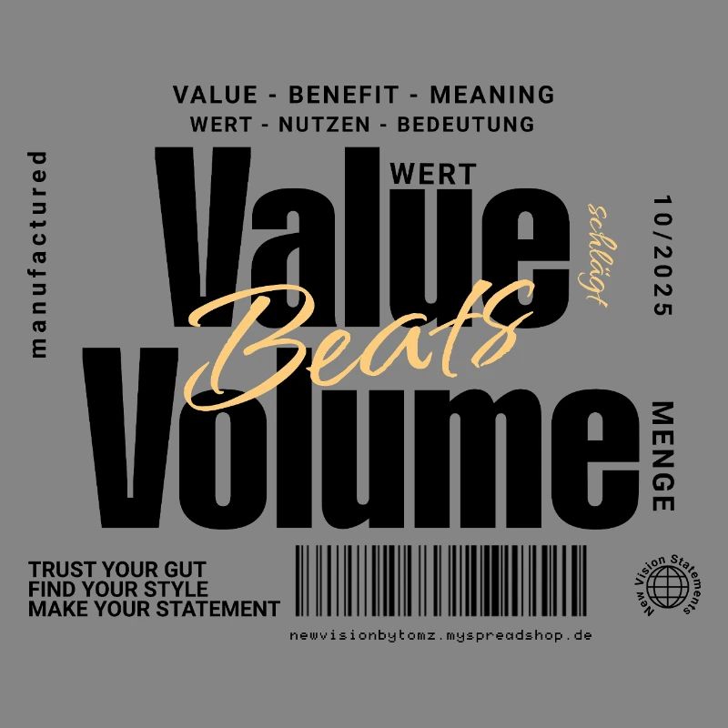 Value Beats Volume – Statement Design (Light)