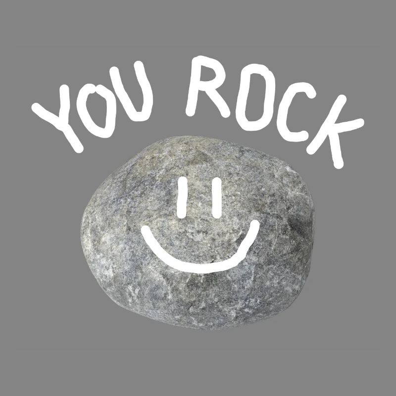 You Rock Minimal Statement Pebble