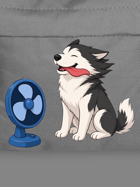 Husky im Gegenwind