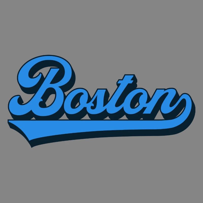 Boston Blue Script Retro