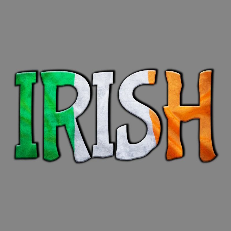 Patchwork de lettres du drapeau irlandais