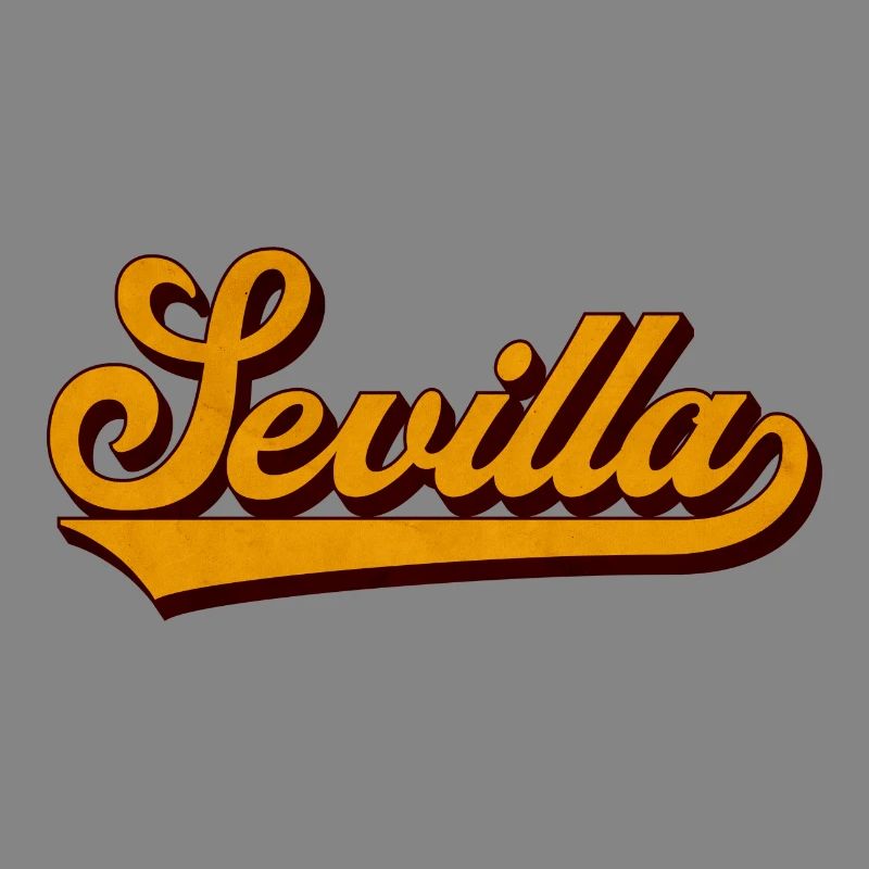 Sevilla Retro Script Gelb