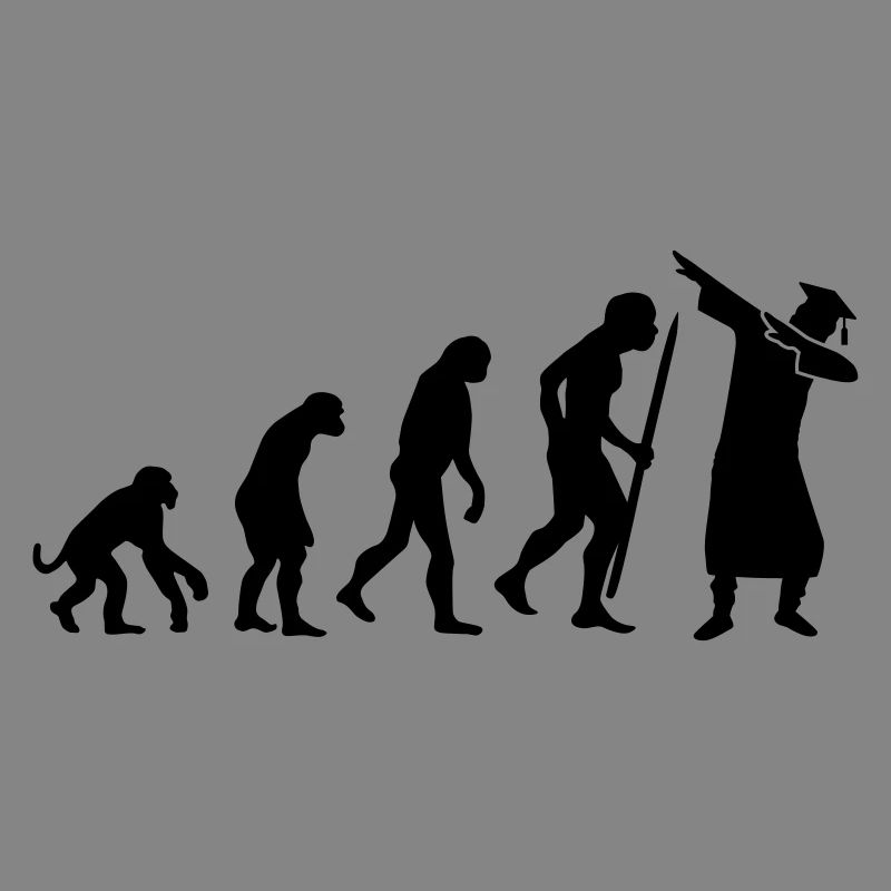 Evolution dab dabbing graduation college student