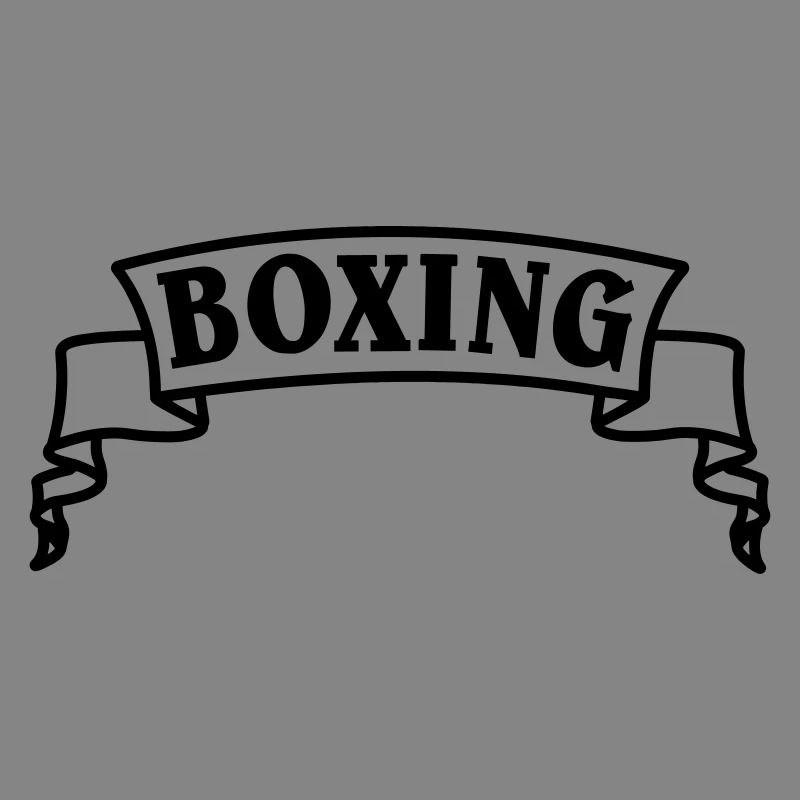 Boxen Boxtext in Wimpel oder Banner