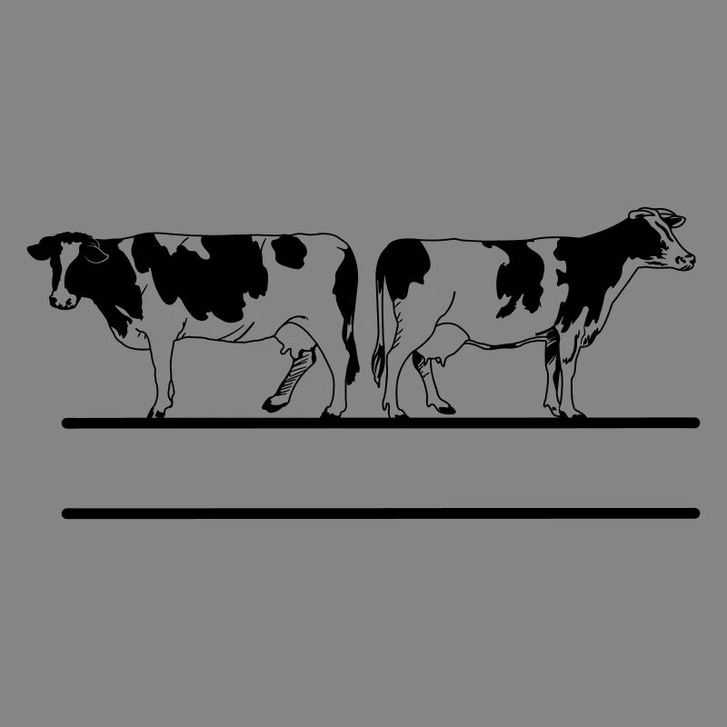 Cow monogram transparent