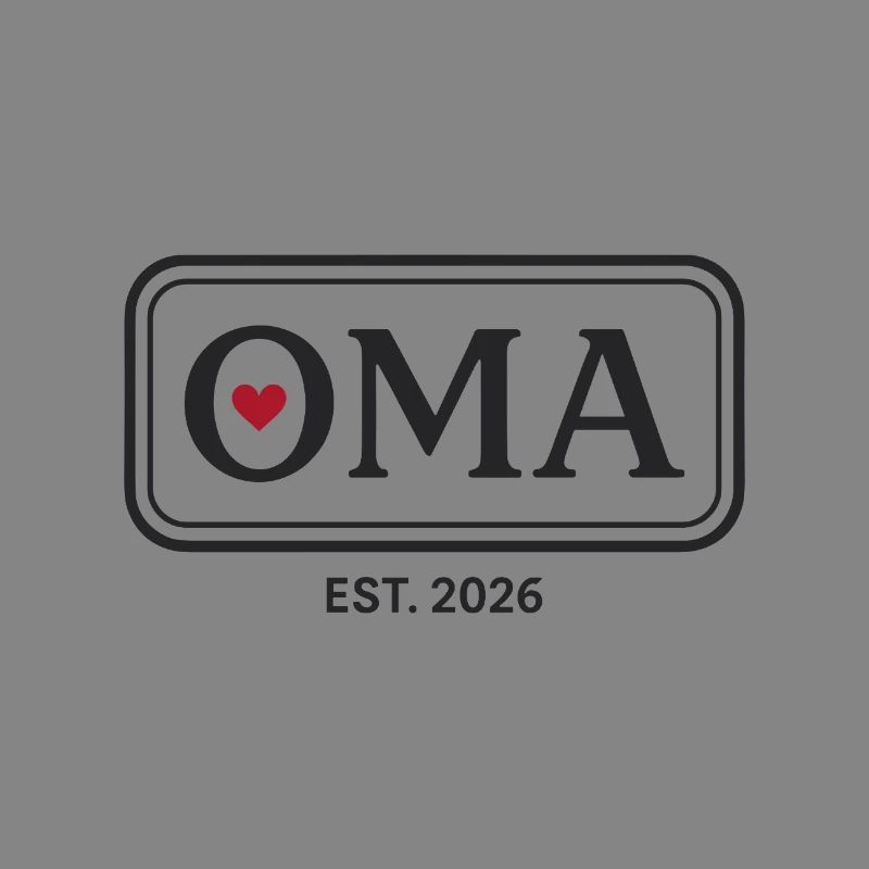 OMA EST. 2026 Stolze Großmutter Ankündigung