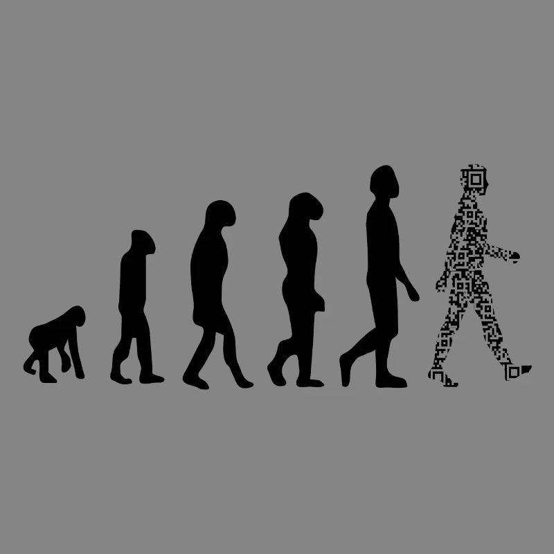 Evolution QR Code - Humor Gesundheits-Pass