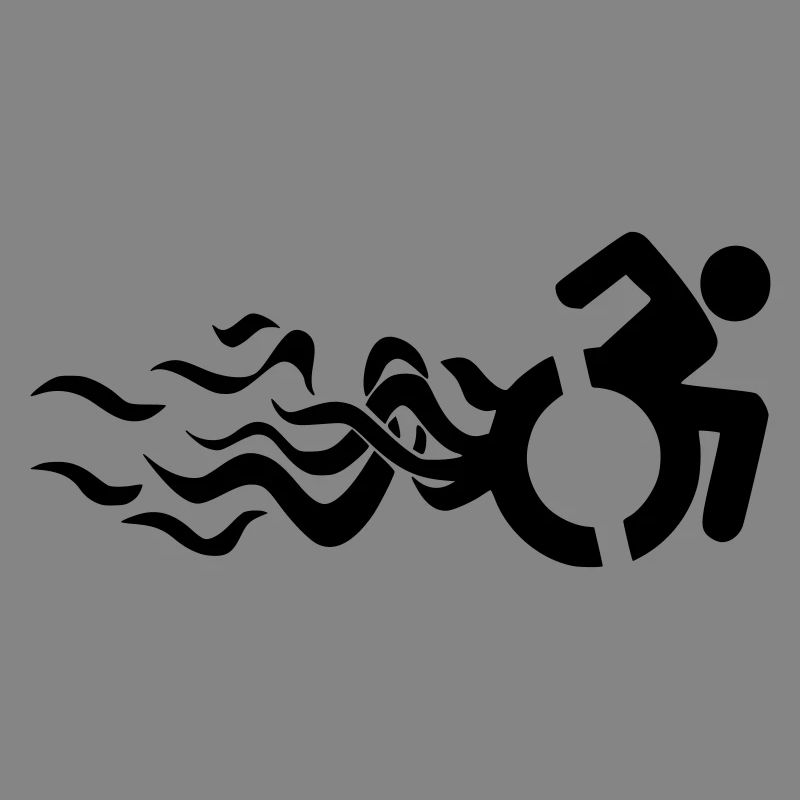 Flammendes Rollstuhlsymbol *