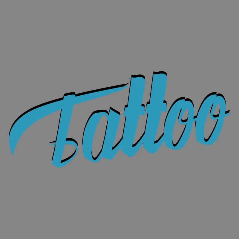 Écriture de tatouage en sarcelle-ci