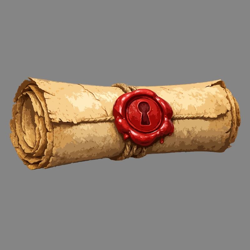 Papyrus Scroll with Red Seal