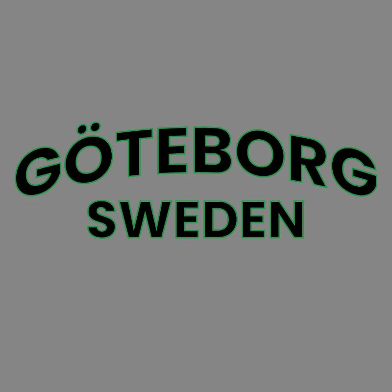 Conception du texte néon vert de Goteborg