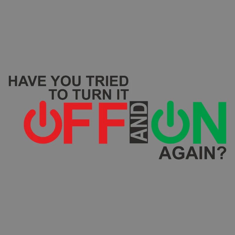 Vibrant Power Button Typography Design