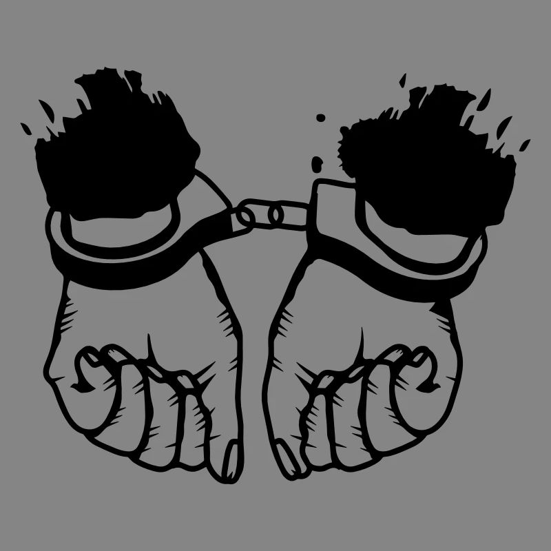 Hände und Handschellen