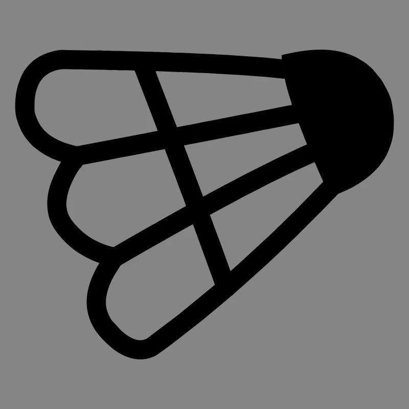 Badminton einfaches Shuttle-Logo