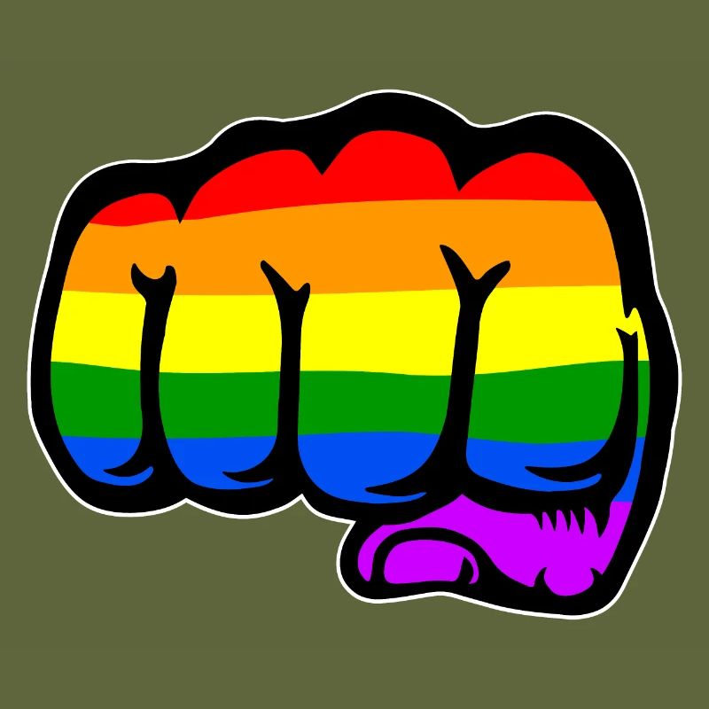 Hand Faust Regenbogenflagge