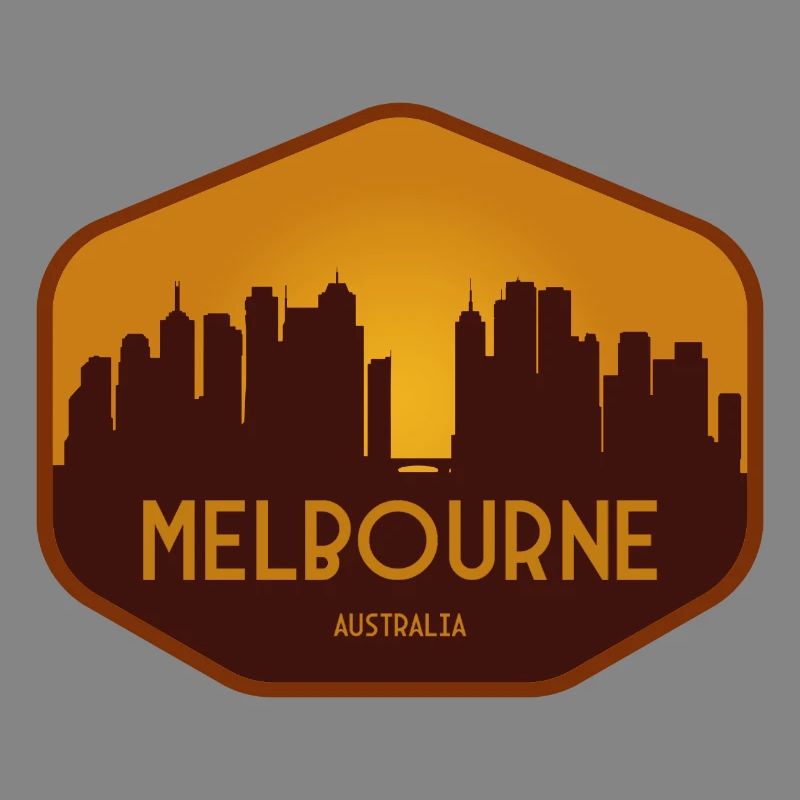 Melbourne Skyline Abzeichen