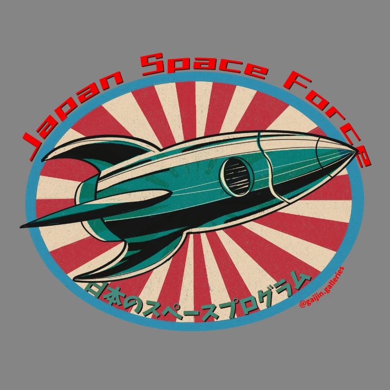 Fusée spatiale rétro - Japan Space Force