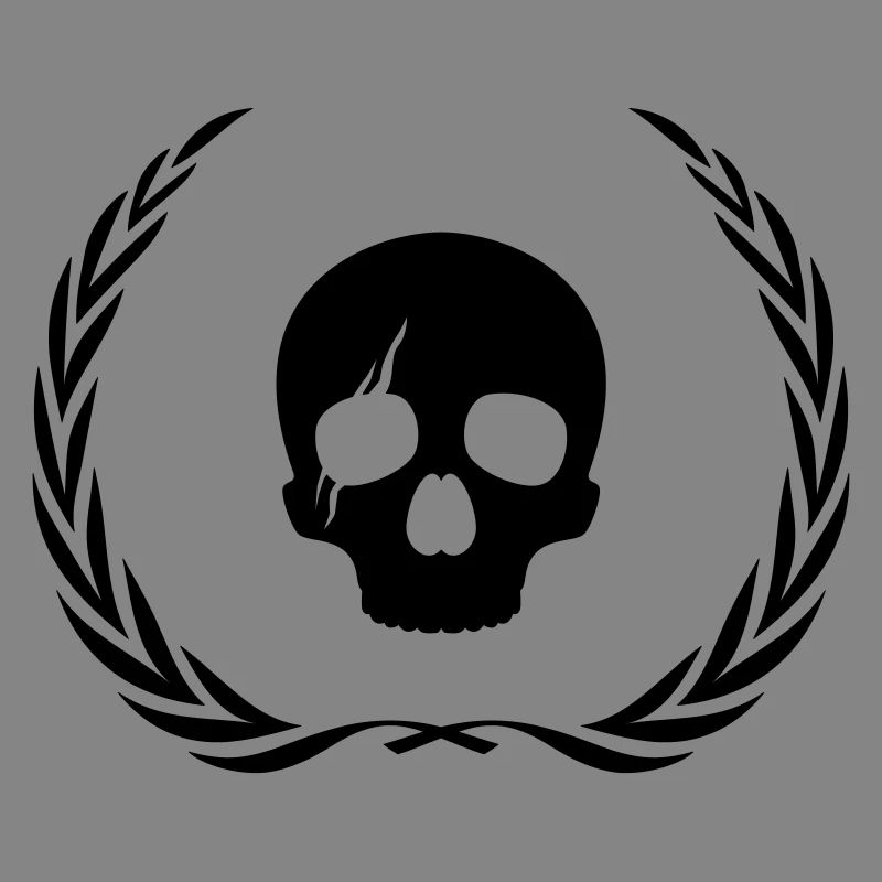 Skelett Totenkopf Kranz