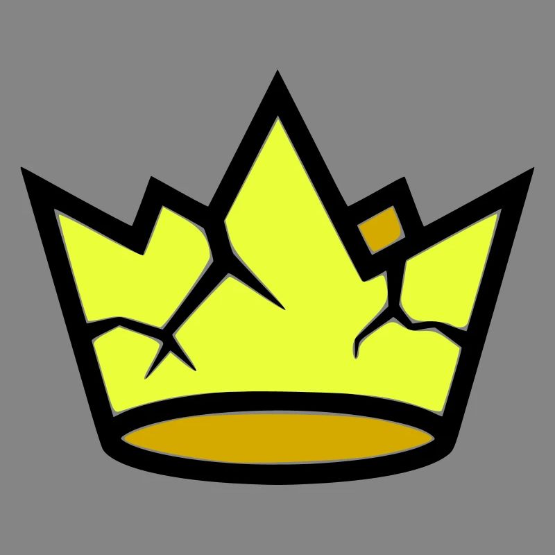 Broken Crown Grunge Cracked Vector