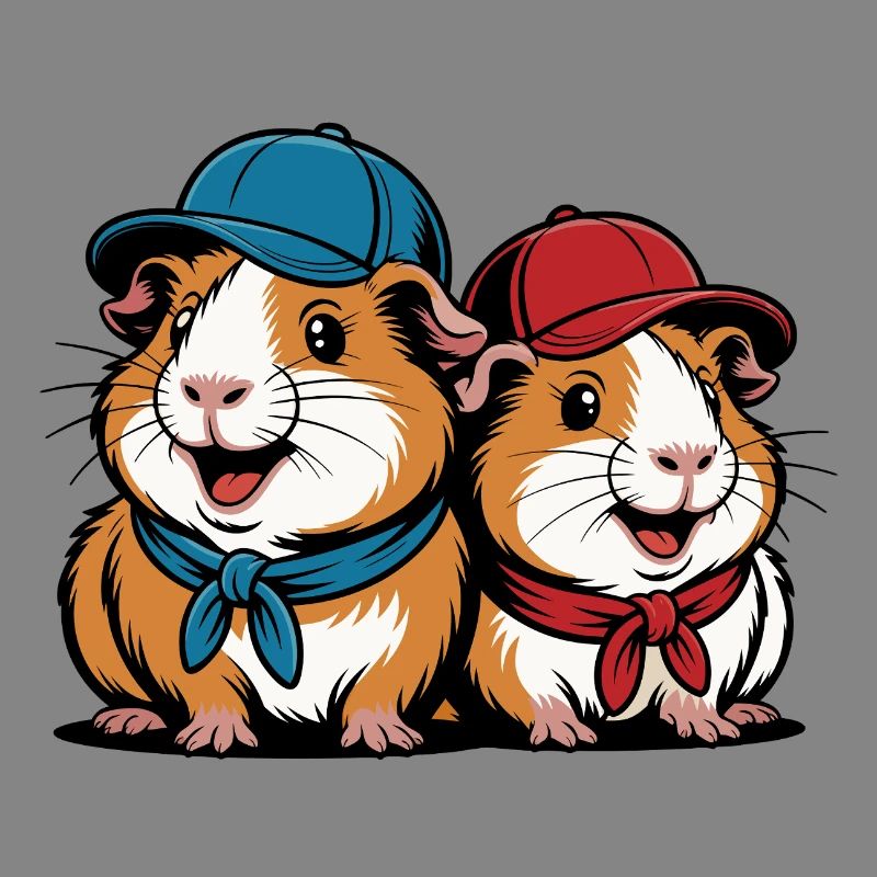 Amis cochons d’Inde mignons – Motif drôle d’animal