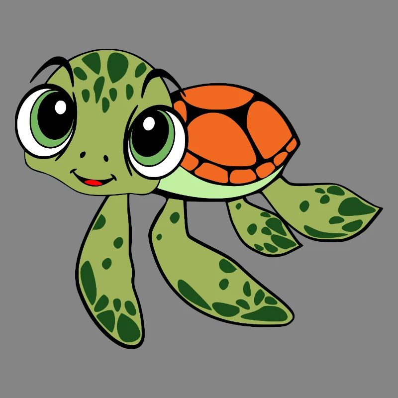 Cheerful Turtle Caricature