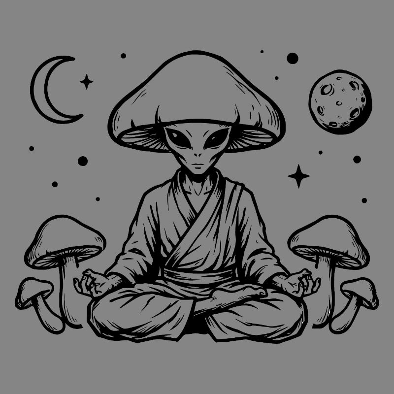 Zen mushroom master in space