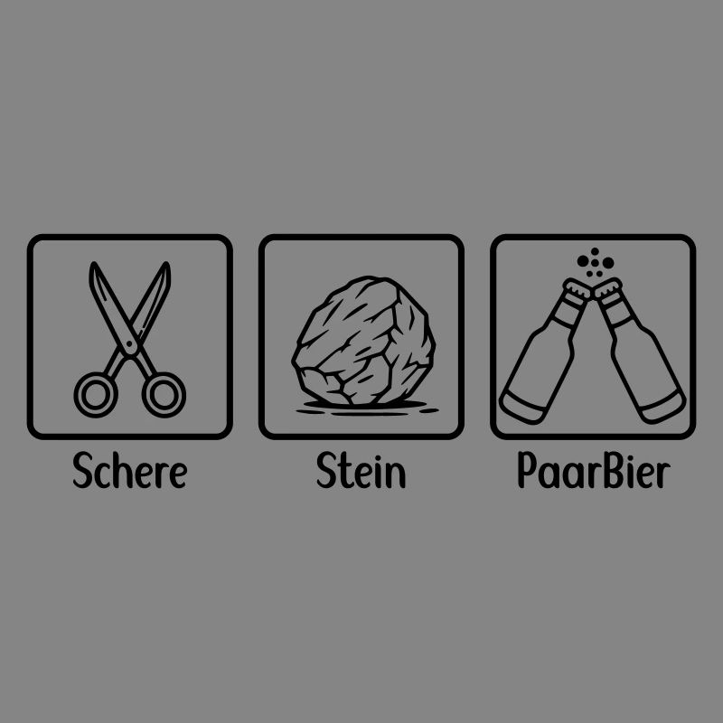 Schere Stein Papier - Paar Bier