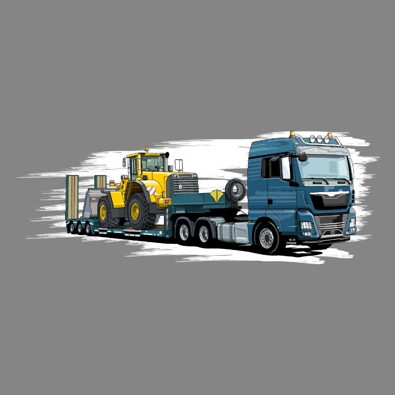 Low-loader with wheel loader