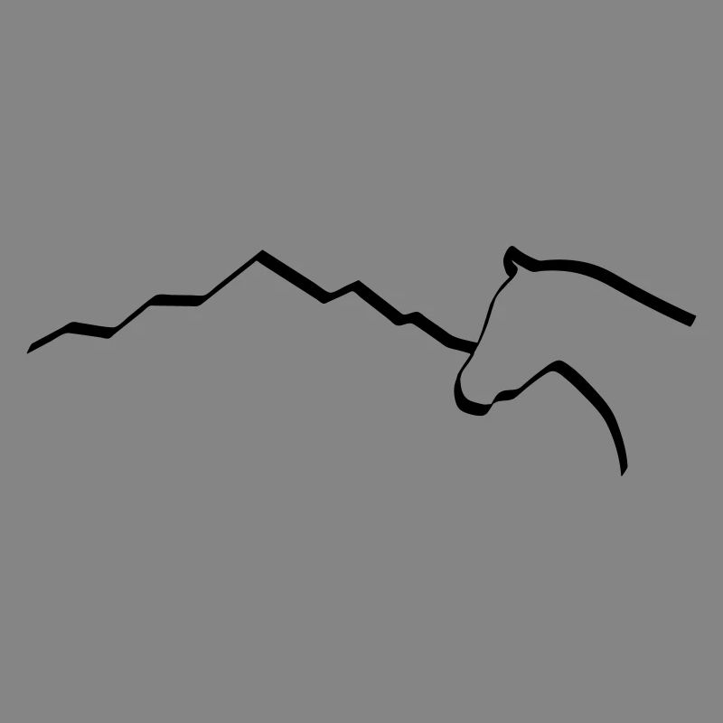 Pferd mit Berge