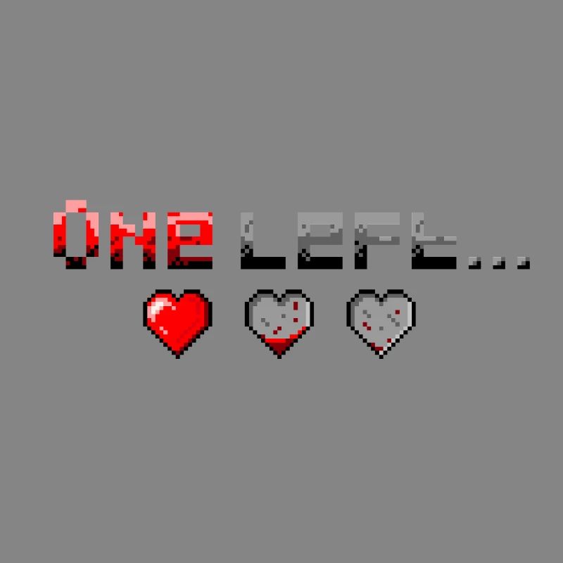 Pixel Art One Heart Left