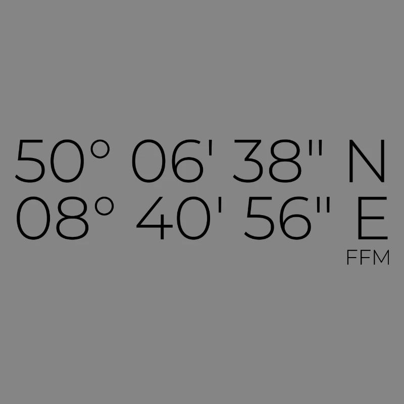 Coordinates Frankfurt am Main FFM