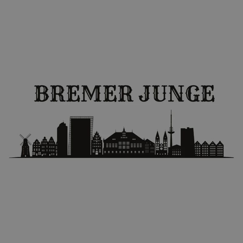Bremer Junge Skyline Silhouette