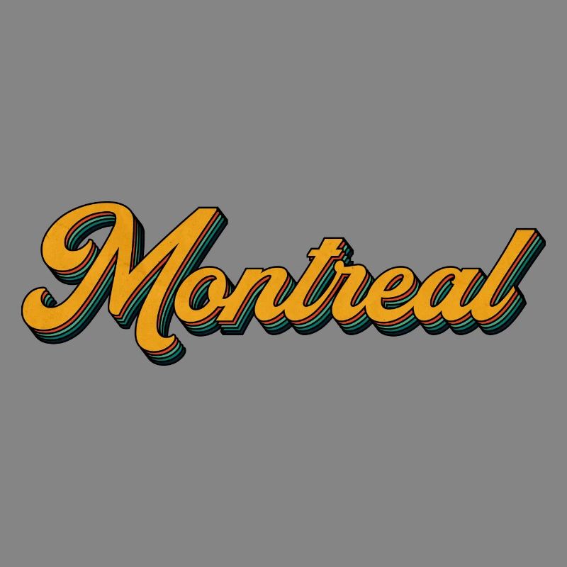 Montreal Retro Script Multicolor Shadow