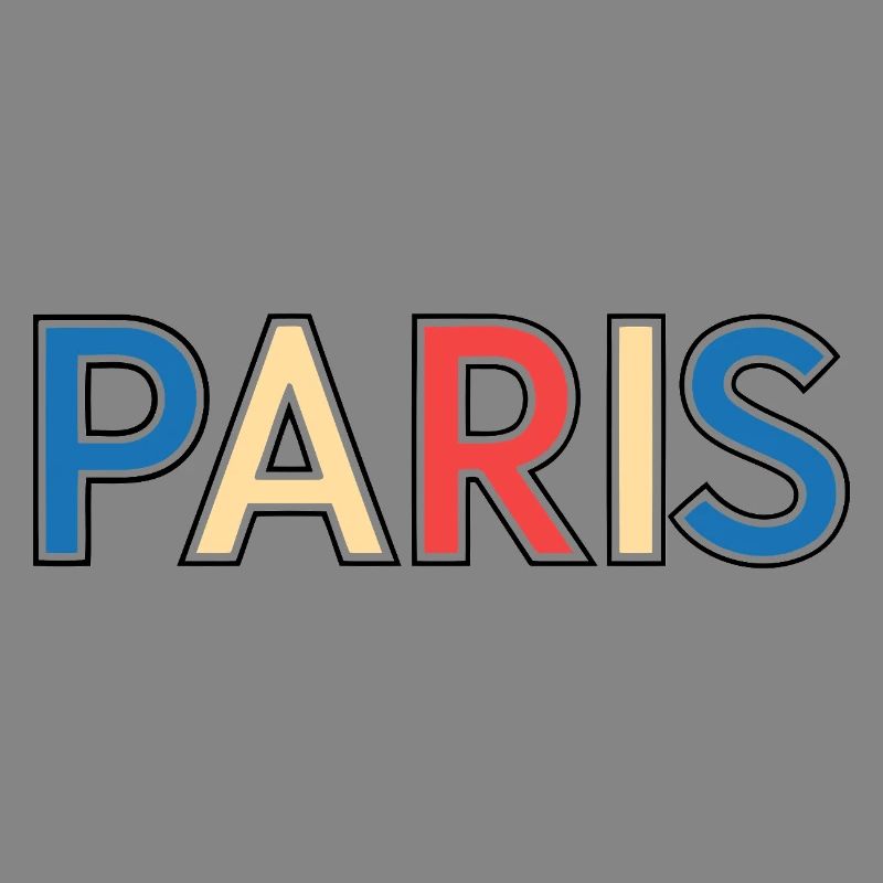 Multicolored retro Paris