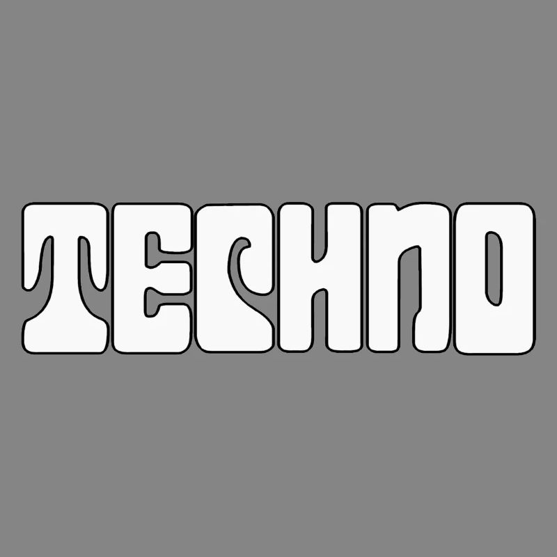 Futuristic Techno Pattern Tee