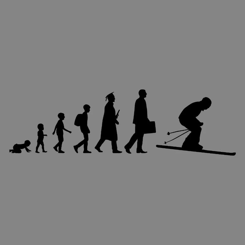 Skifahrer Evolution