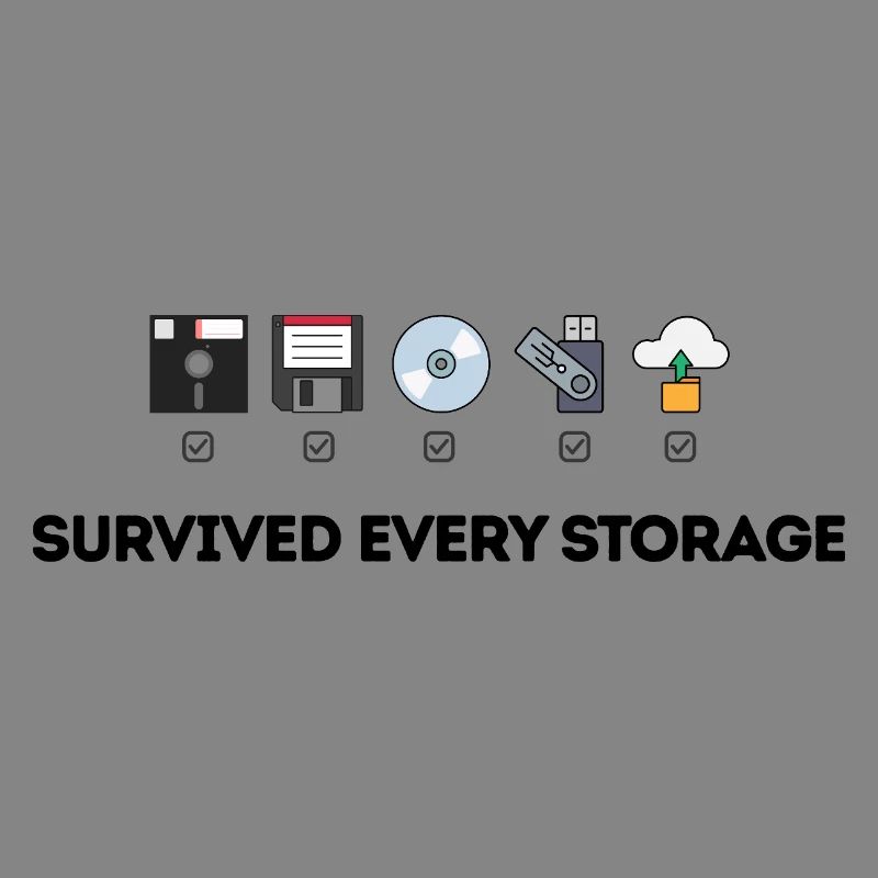 Data Storage Evolution - Tech Icons