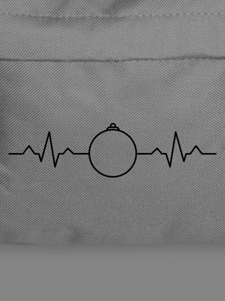 Weihnachtskugel mit EKG Herzschlag