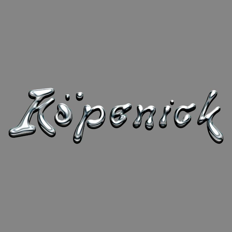 Köpenick Liquid Chrome Typography
