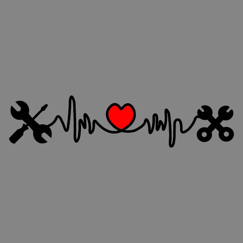 Tools with heart cardiogram