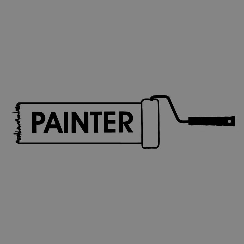Paint roller transparent with text 'PAINTER'