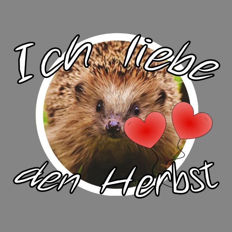 Ich liebe den Herbst Geschenk Igel Spruch Tier