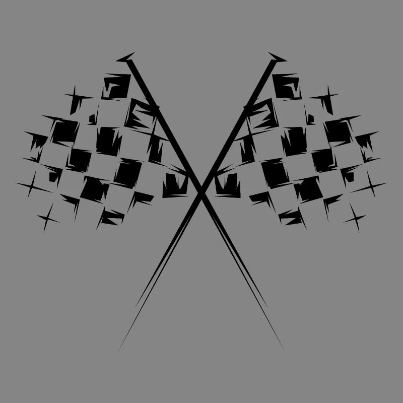 Icône du drapeau de course Illustration Icône du drapeau à damier