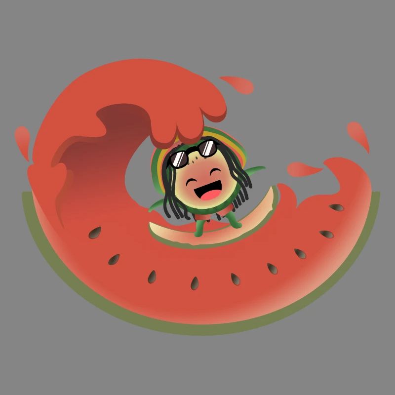 Surfing watermelon