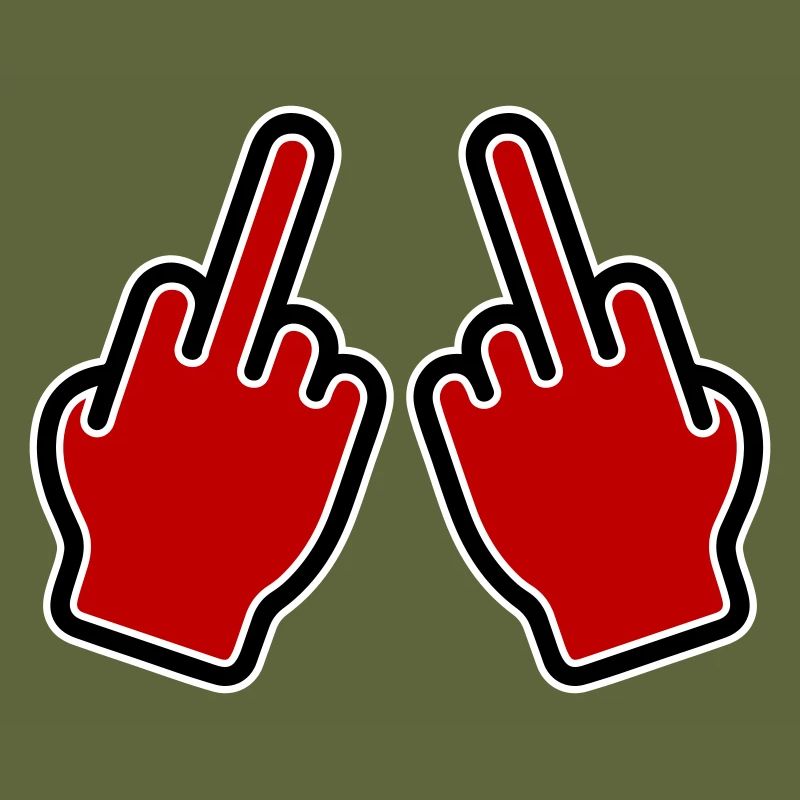 Mittelfinger Zeichen Hand