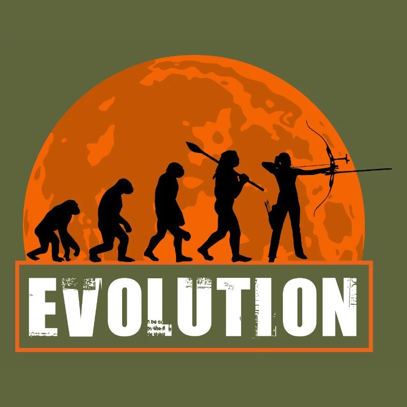 Archy Evolution Hunter Silhouette Rétro Vintage