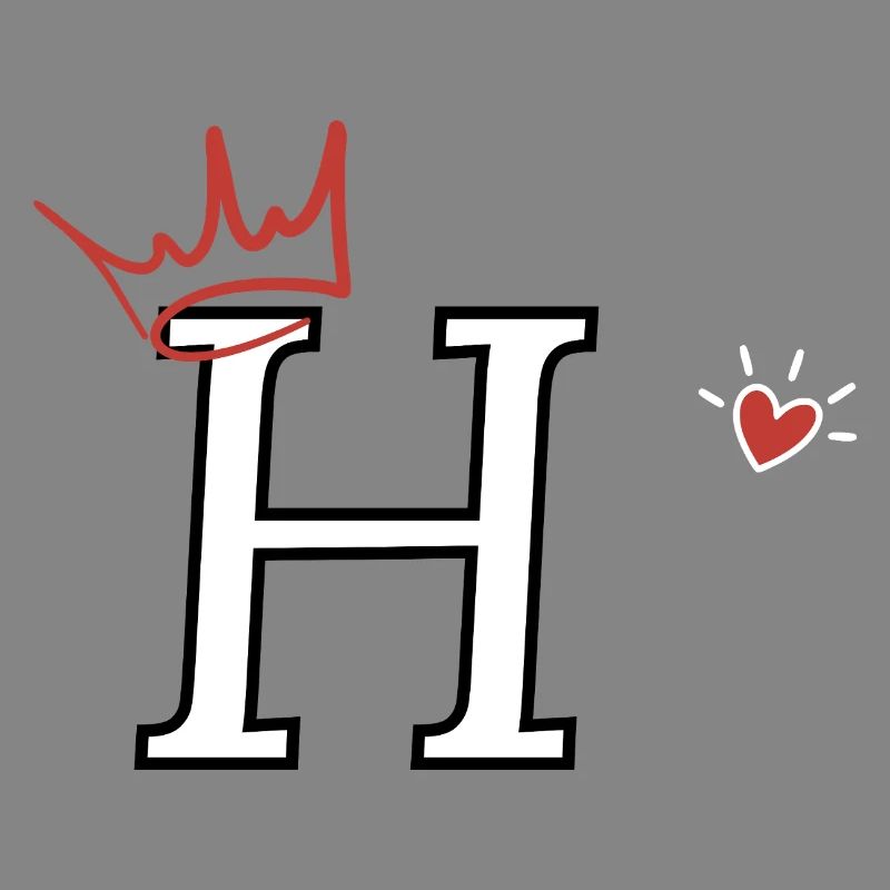 Buchstabe h Kronenherz
