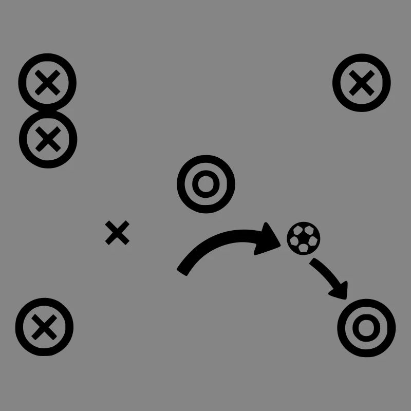 Soccer Tactics Coach Strategy Vector