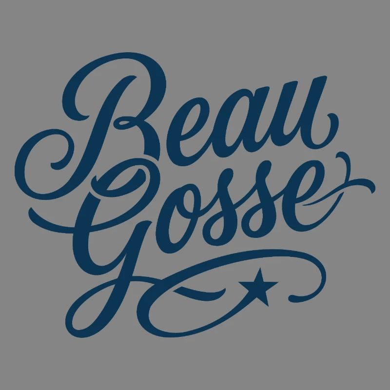 Beau Gosse Script Bleu